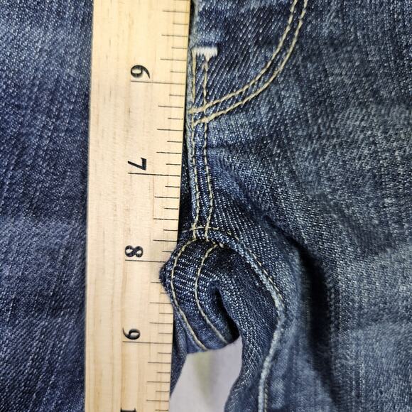 7 For All Mankind Y2K Vintage Womens 32 Jeans Low Rise Straight Leg Blue Denim - Picture 13 of 16